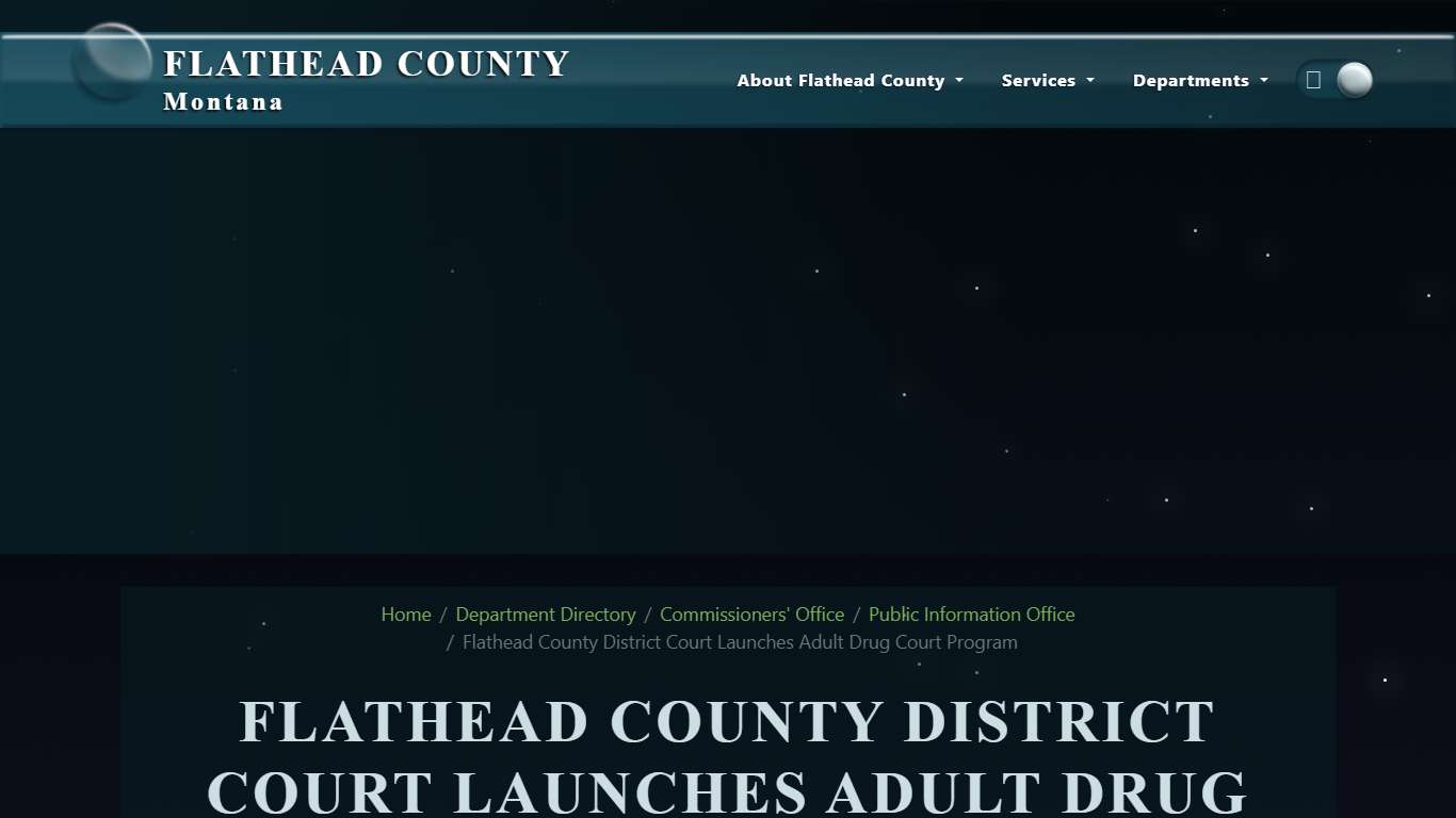 Flathead County District Court Launches Adult Drug Court Program